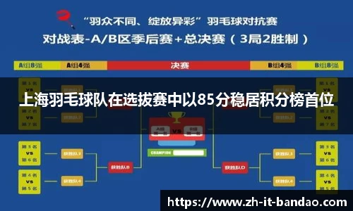 上海羽毛球队在选拔赛中以85分稳居积分榜首位